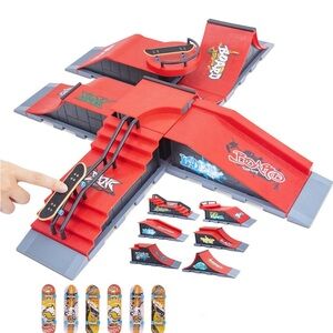 Gr8ware Skateboard Ramp 6-in-1 Finger Skateboards Kit